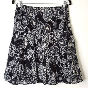 CONTEMPORAINE FLORAL PAISLEY SILK & COTTON BLEND SKIRT SIZE 4